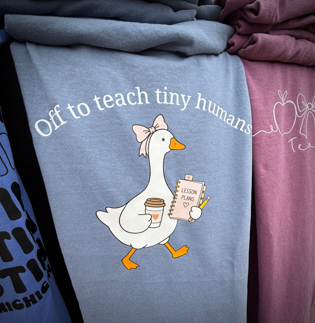 Off to teach tiny humans