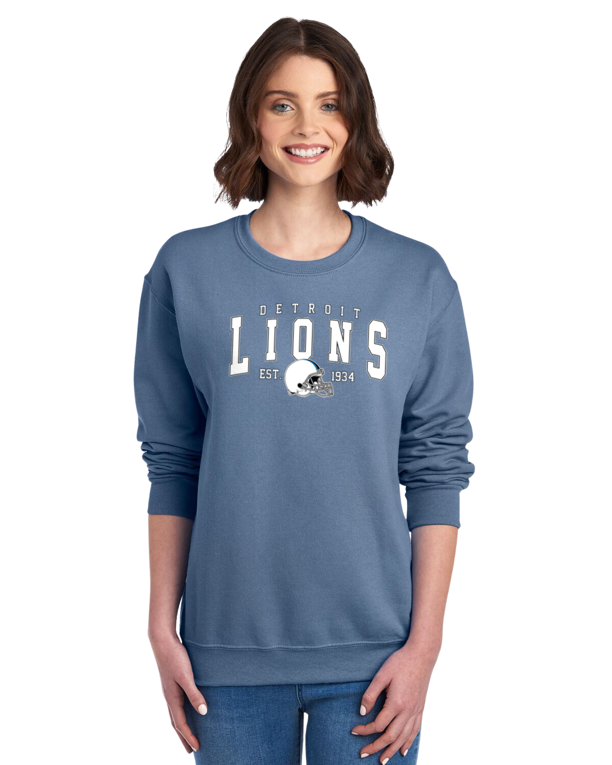 Detroit lions on Blue
