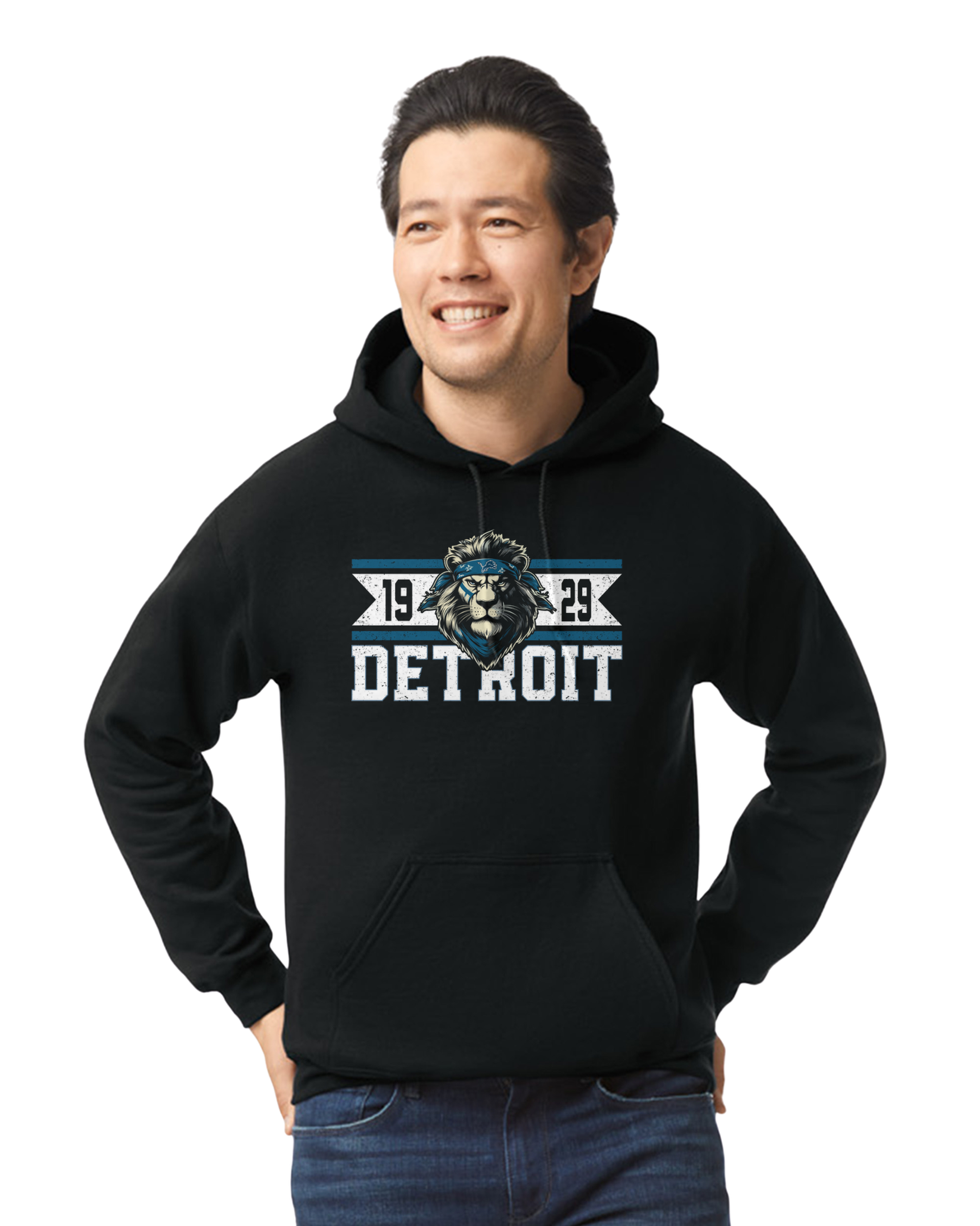 Detroit Lions on Black