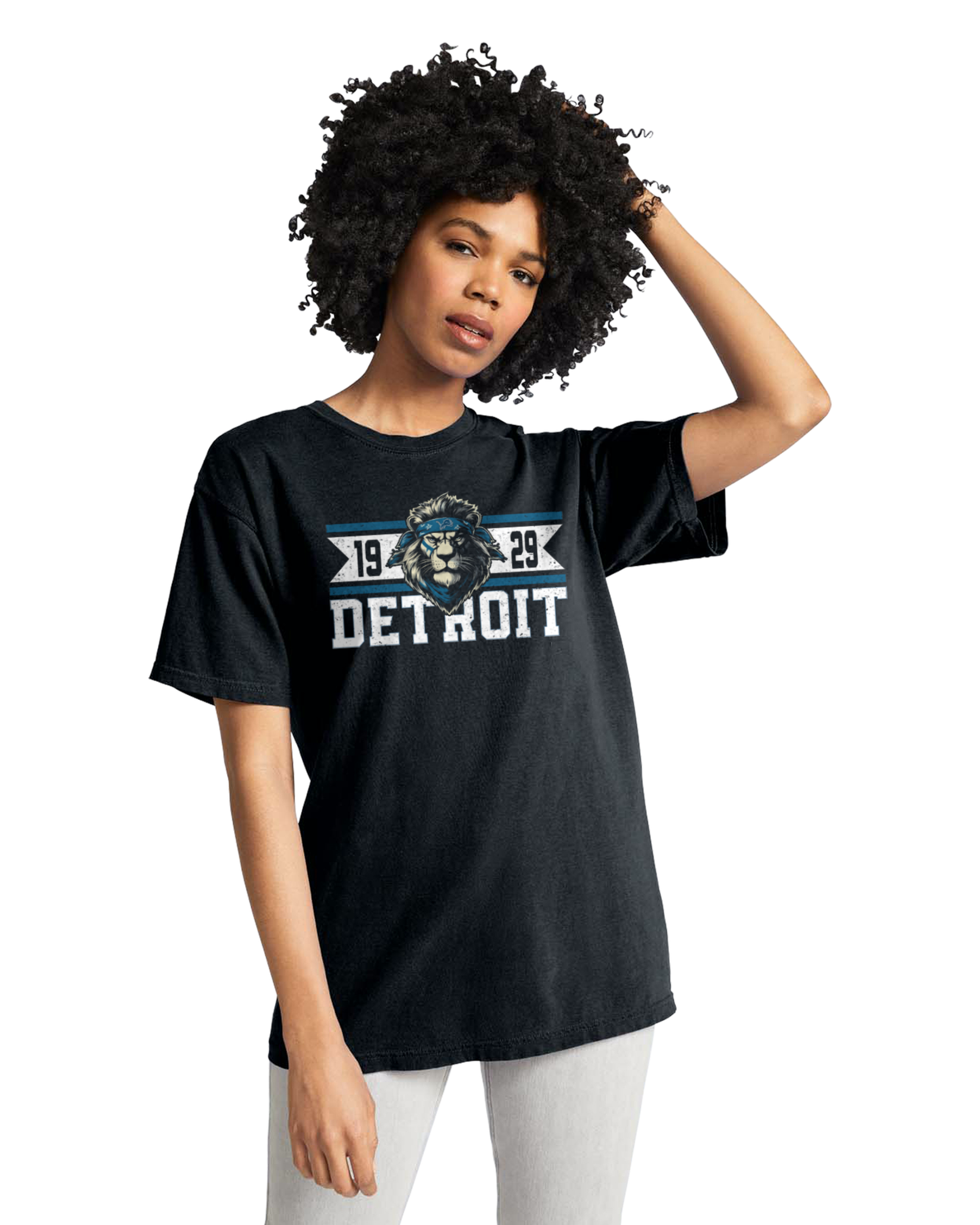 Detroit Lions on Black