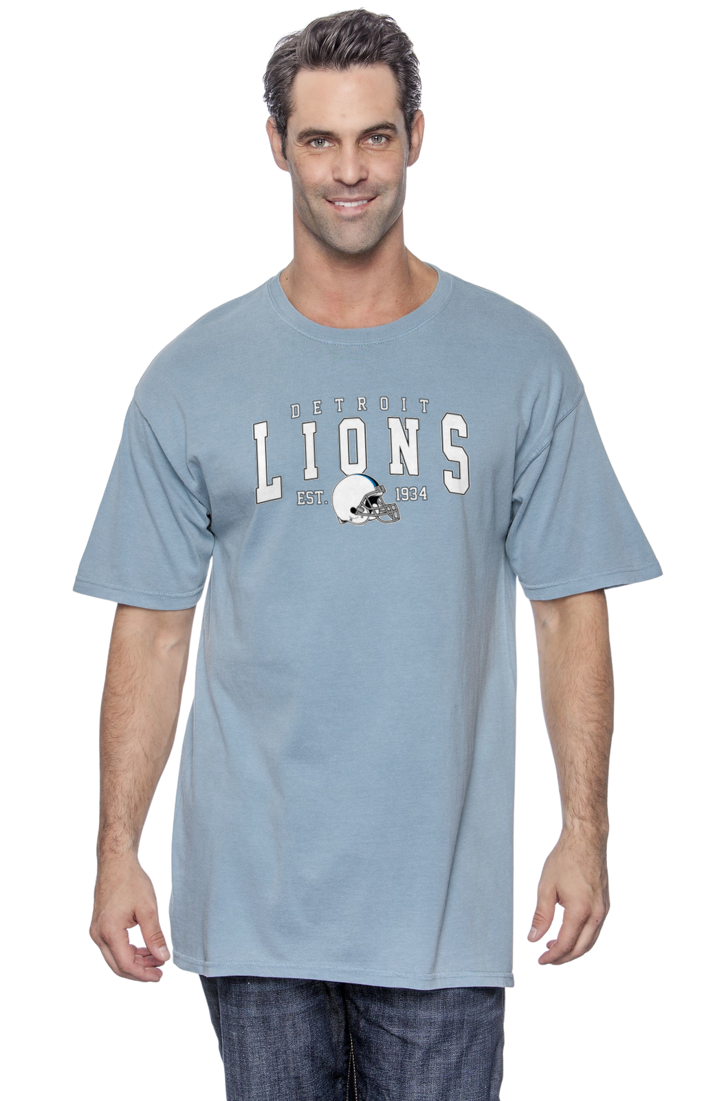Detroit lions on Blue