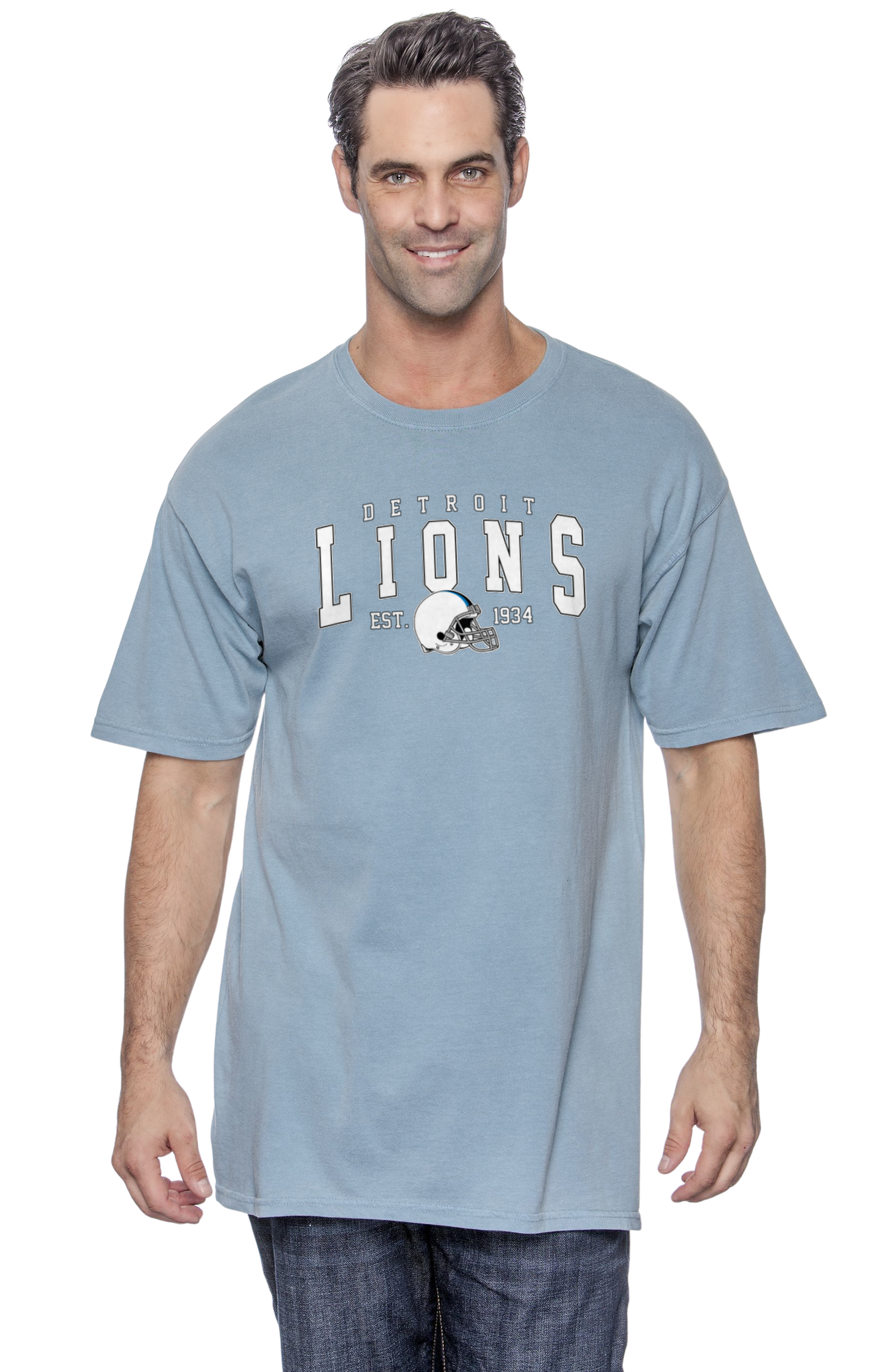 Detroit lions on Blue