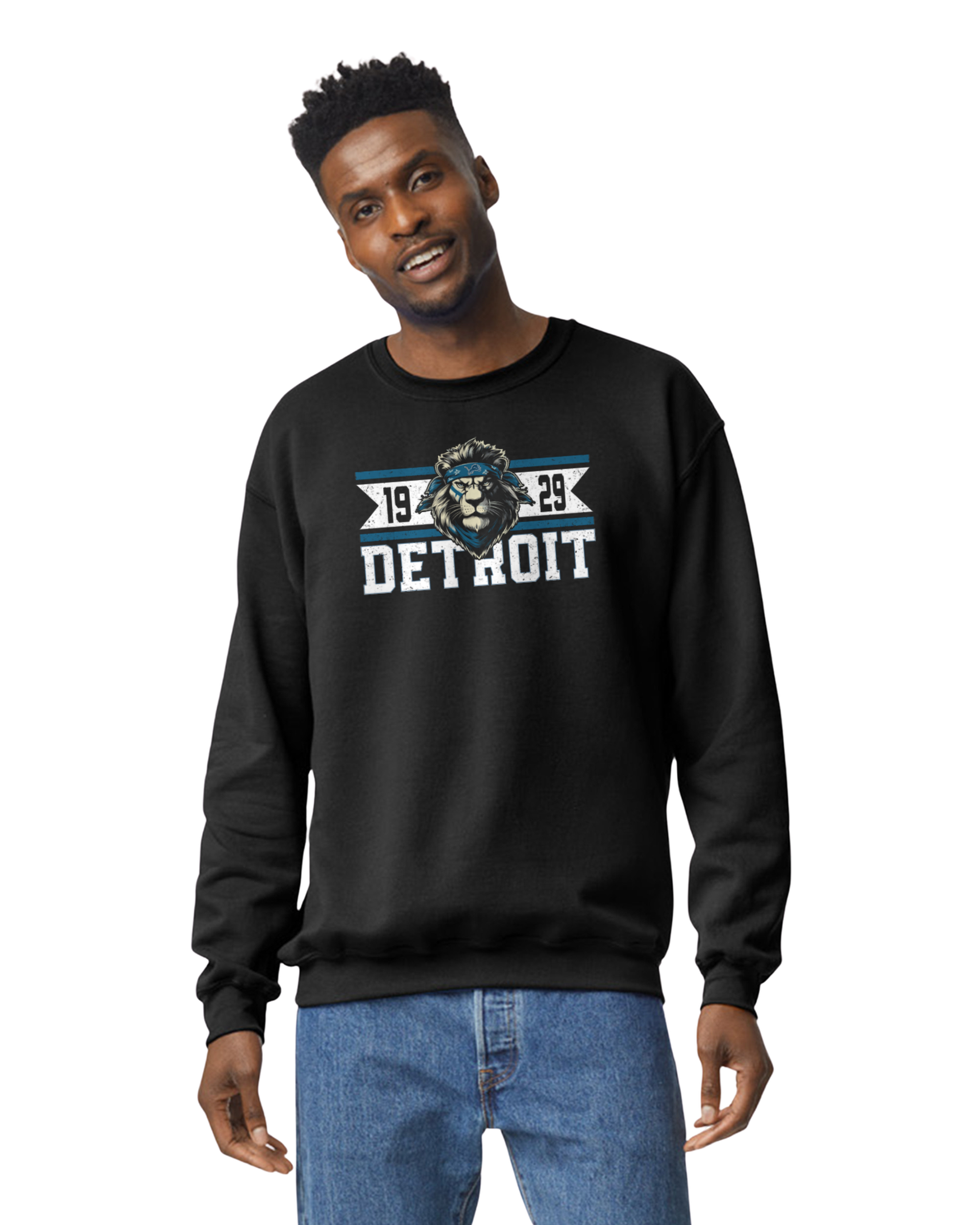 Detroit Lions on Black